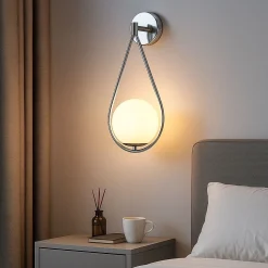 Aplique de pared bola cristal