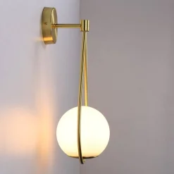 Aplique de pared bola cristal