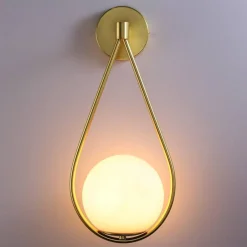 Aplique de pared bola cristal