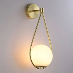 Aplique de pared bola cristal