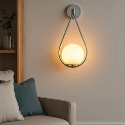 Aplique de pared bola cristal