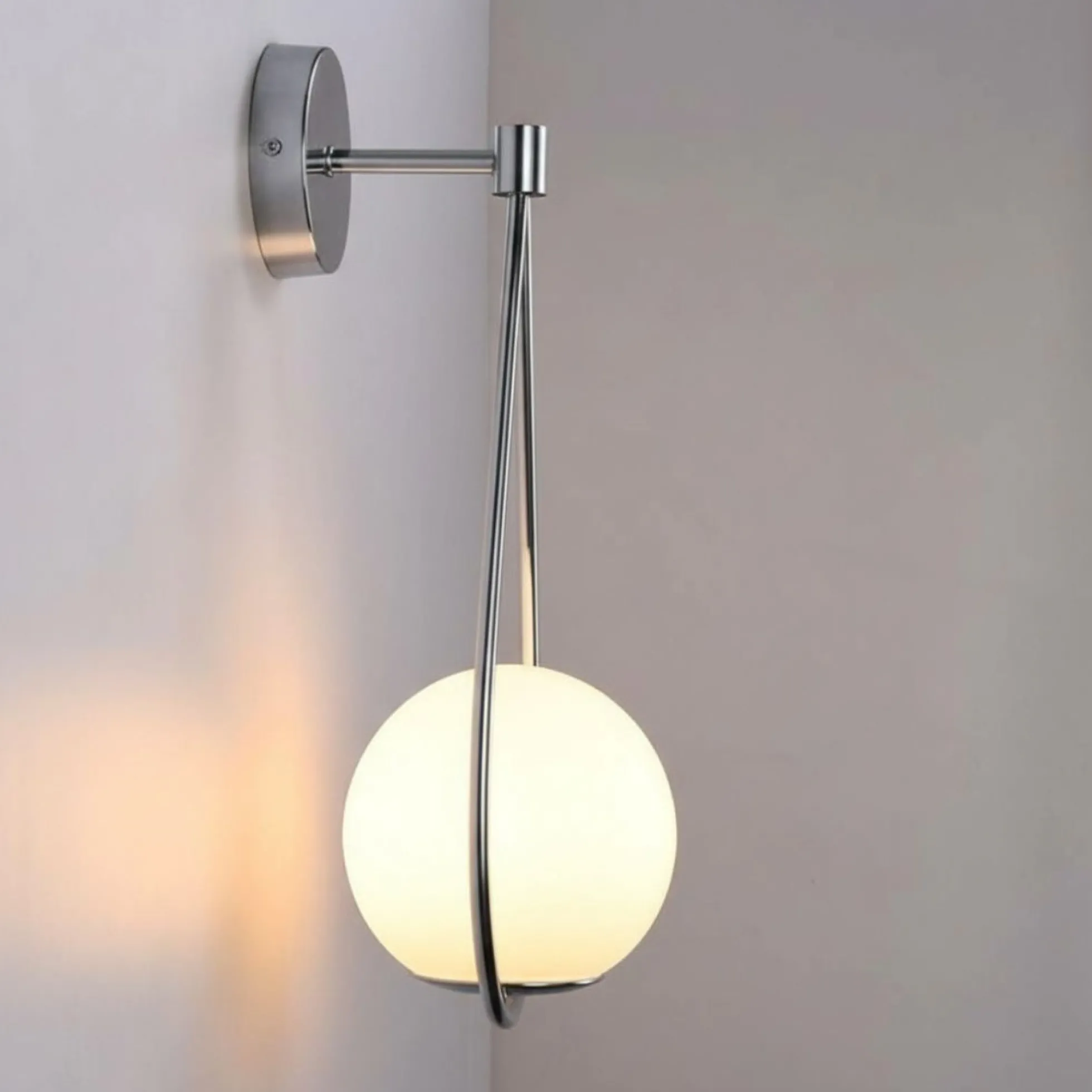 Aplique de pared bola cristal "Clara" - E14