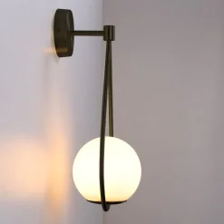 Aplique de pared bola cristal