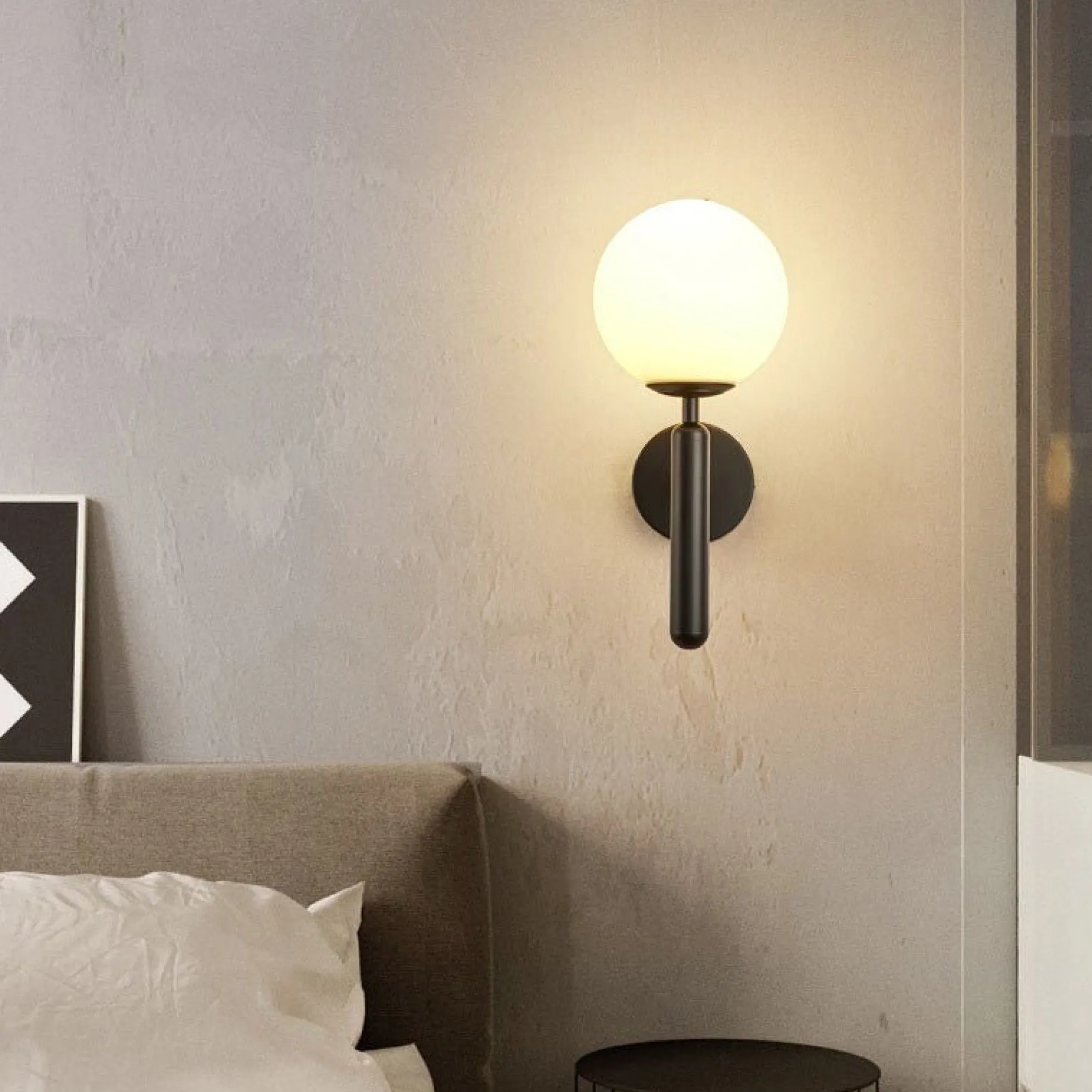 Aplique de pared bola cristal "Elsa" - E14
