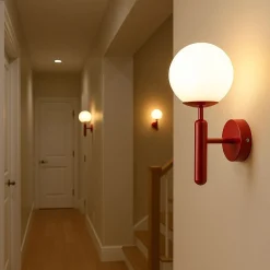 Aplique de pared bola cristal
