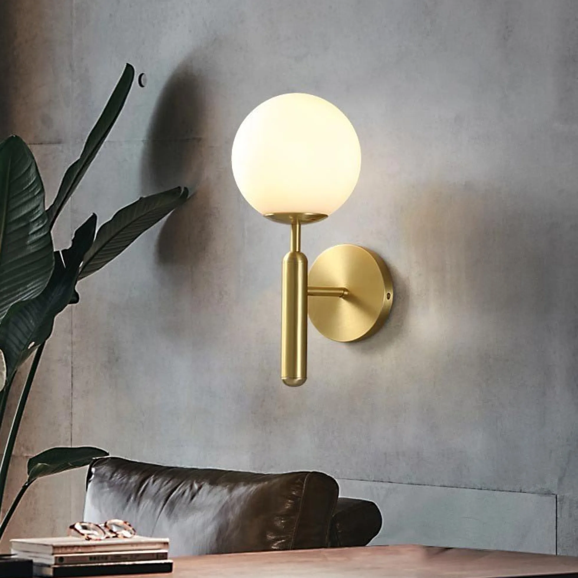 Aplique de pared bola cristal "Elsa" - E14