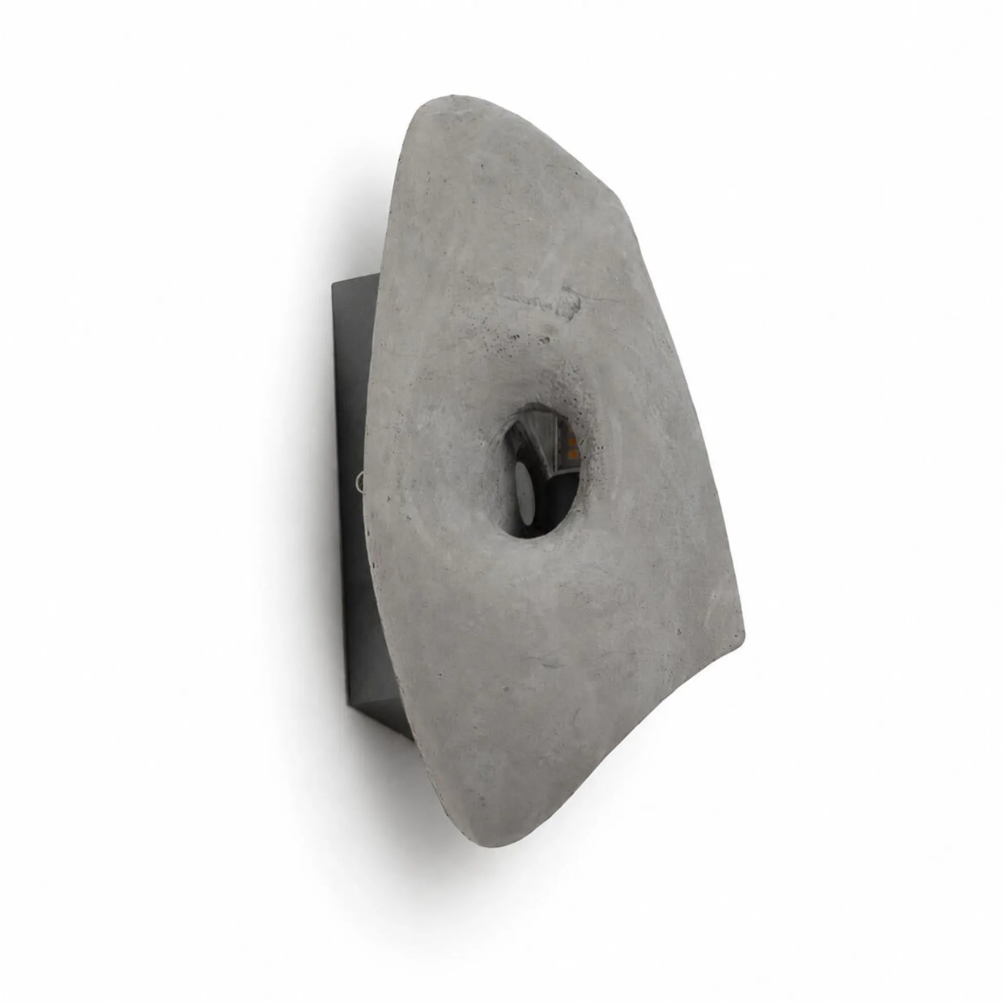 Aplique de pared cemento "GEODE" - Diseño orgánico - 1xG9