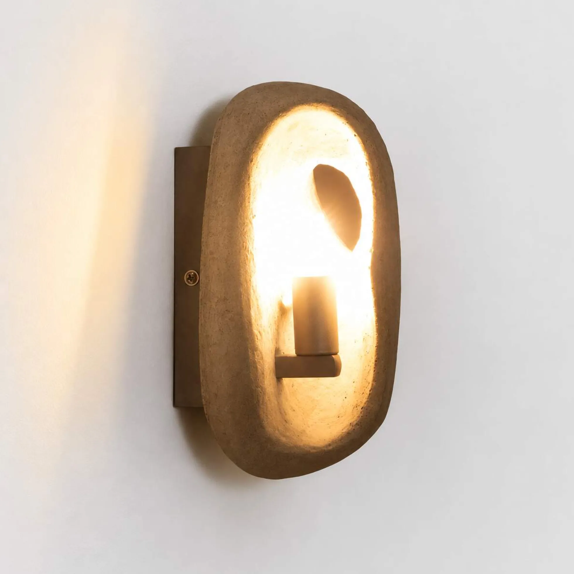 Aplique de pared cemento "GRES" - Diseño orgánico - 1xG9