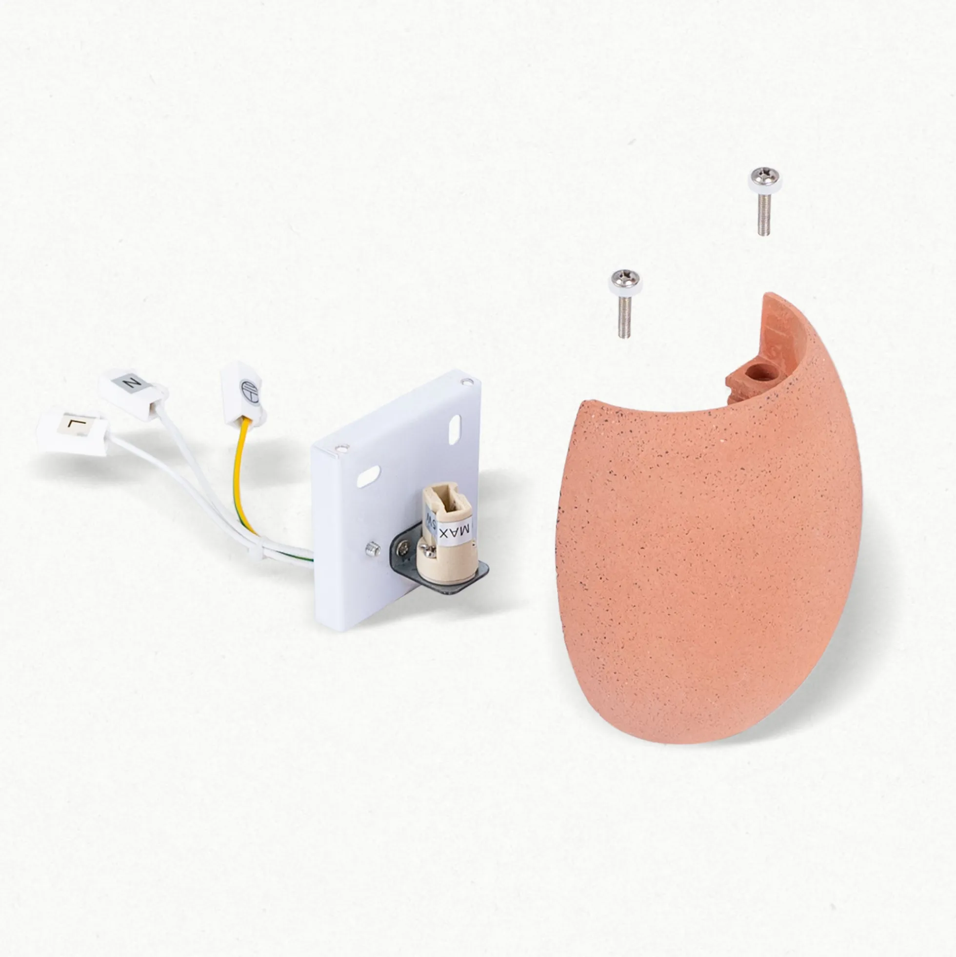 Aplique de pared cemento "Semba" - 3 colores - 1 x G9
