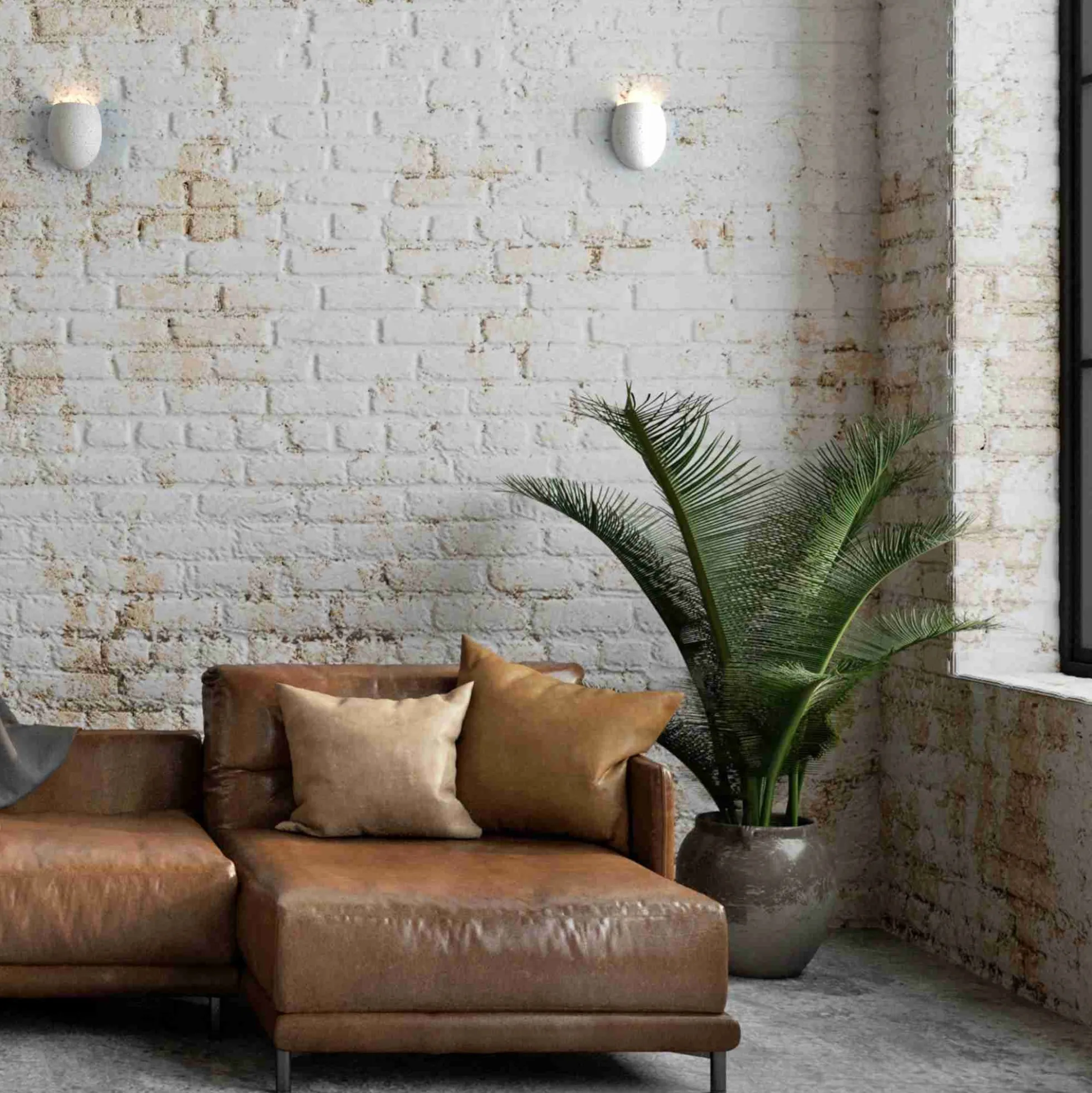 Aplique de pared cemento "Semba" - 3 colores - 1 x G9