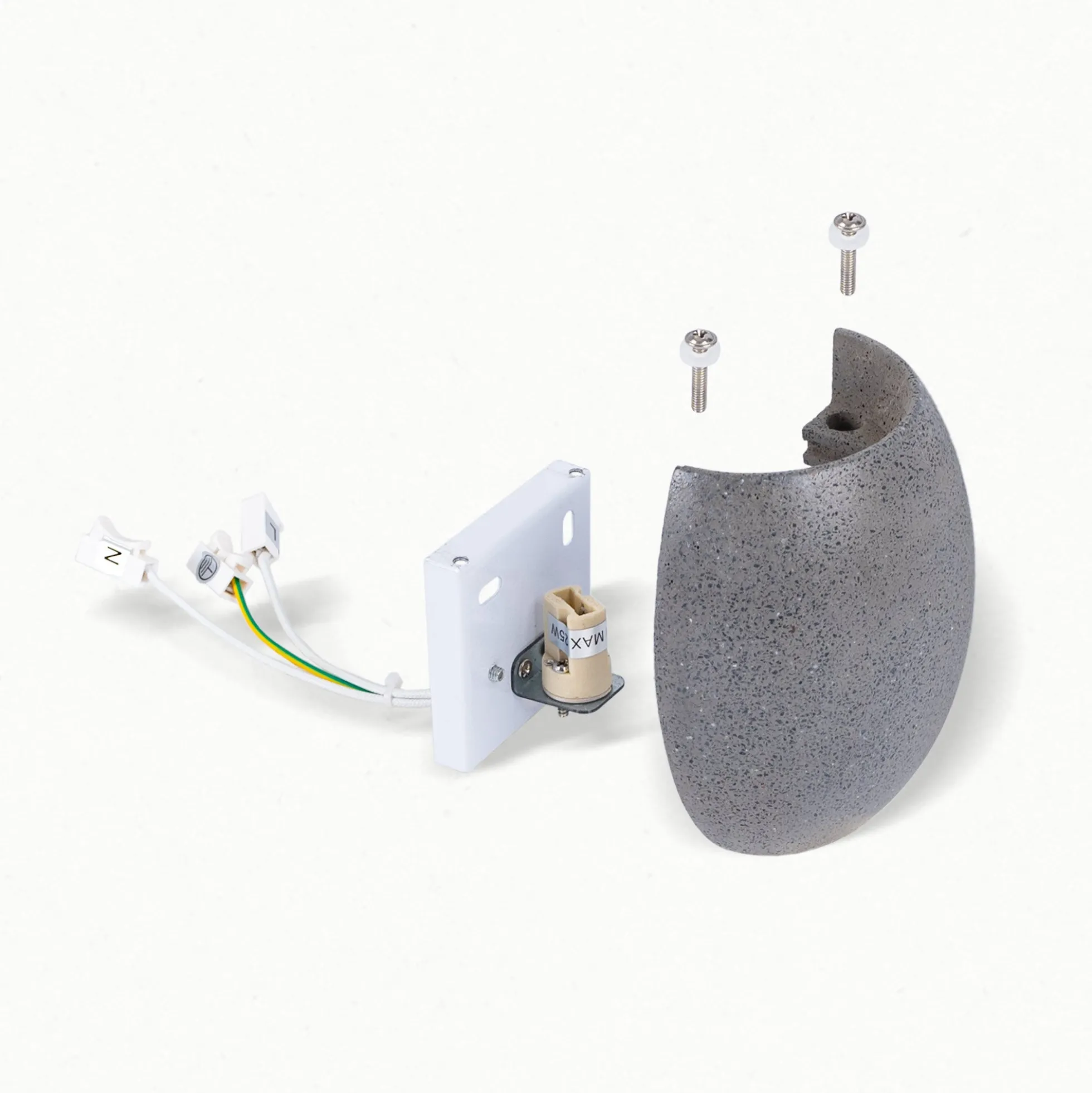 Aplique de pared cemento "Semba" - 3 colores - 1 x G9