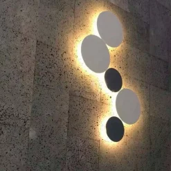 Aplique de pared circular "Eclipse" 9W - Chip Samsung - Luz cálida - IP44 - Ø 20cm