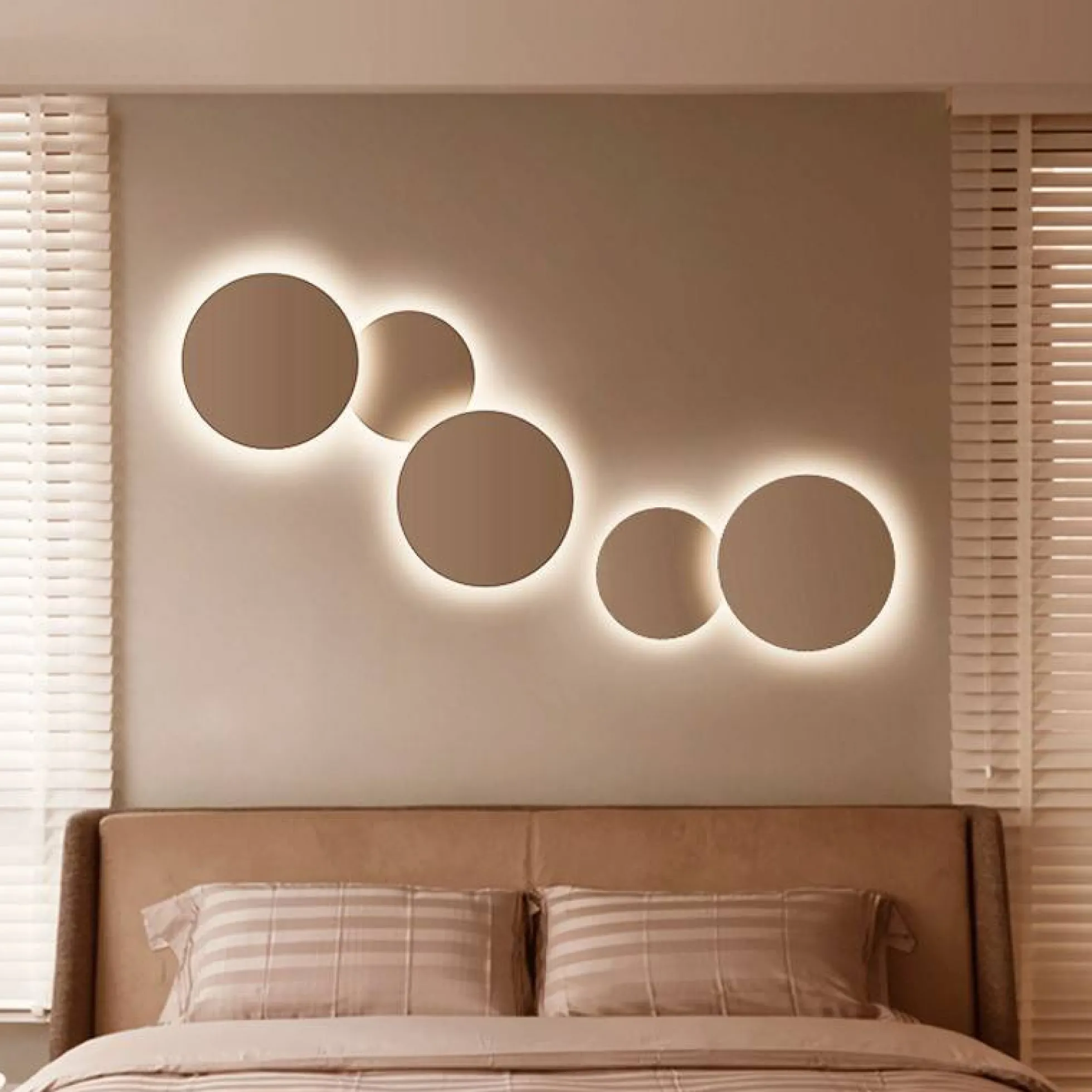 Aplique de pared circular "Eclipse" 9W - Chip Samsung - Luz cálida - IP44 - Ø 20cm