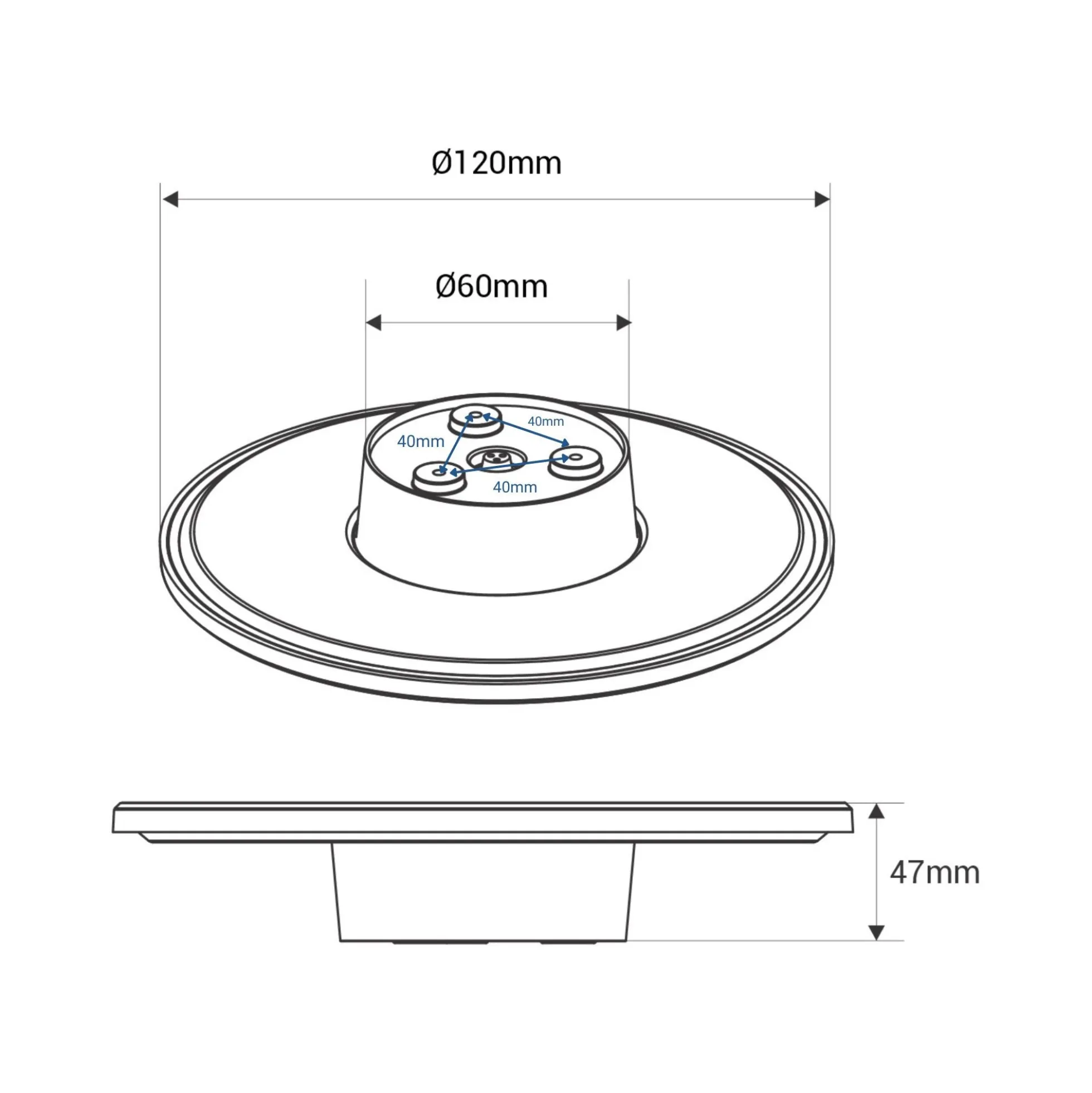 Aplique de pared circular "Eclipse" 9W - CCT - IP65
