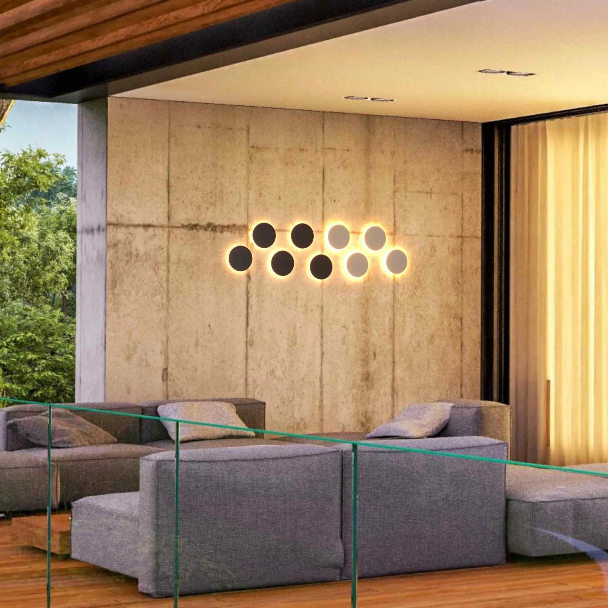 Aplique de pared circular "Eclipse" 9W - CCT - IP65