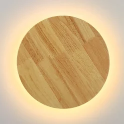 Aplique de pared circular en madera "Lune" - 26W - Ø 30cm