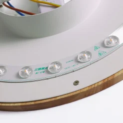 Aplique de pared circular en madera