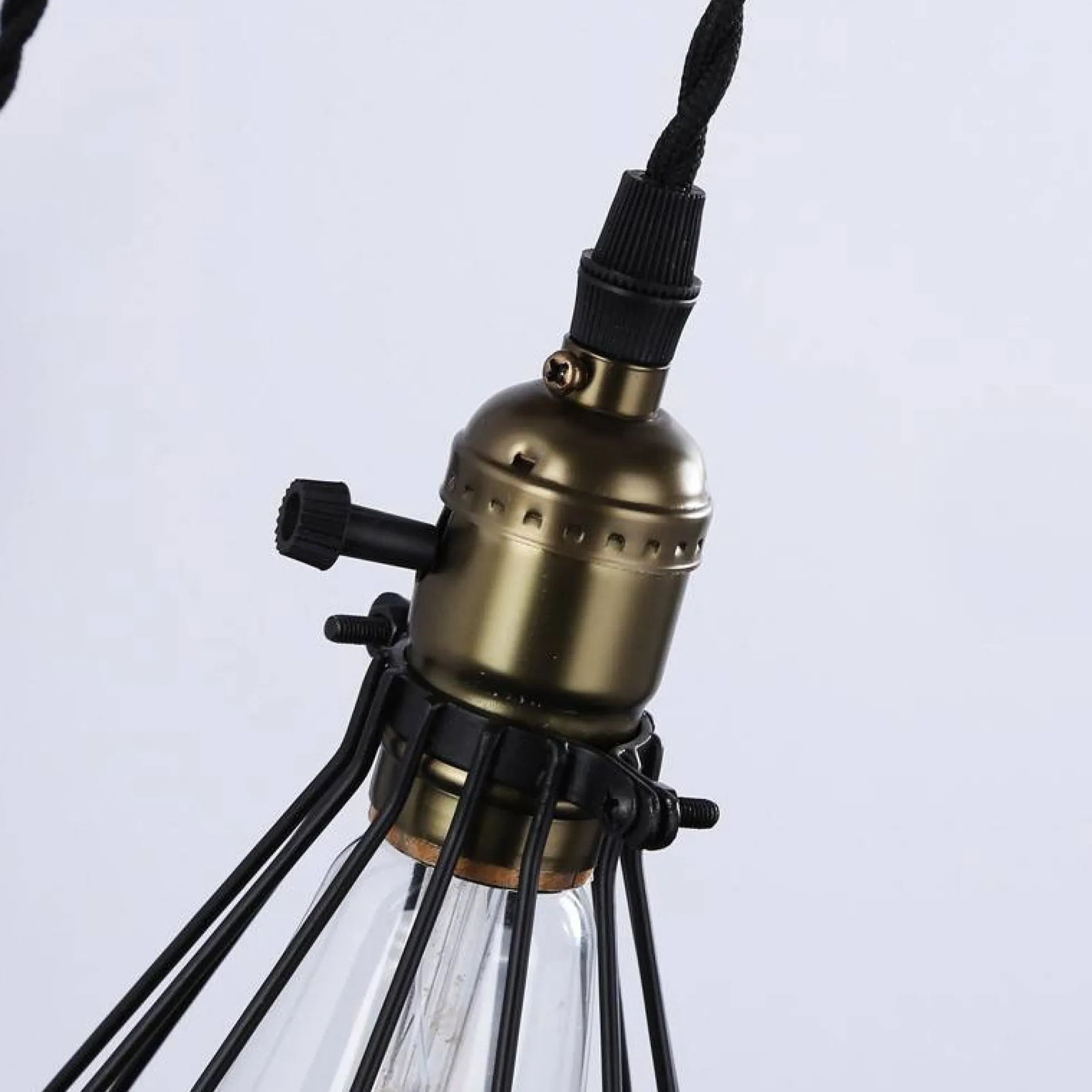 Aplique de pared colgante "PENDOL" - Con enchufe e interruptor - E27