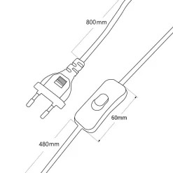 Aplique de pared con brazo articulado y enchufe "SILVA"