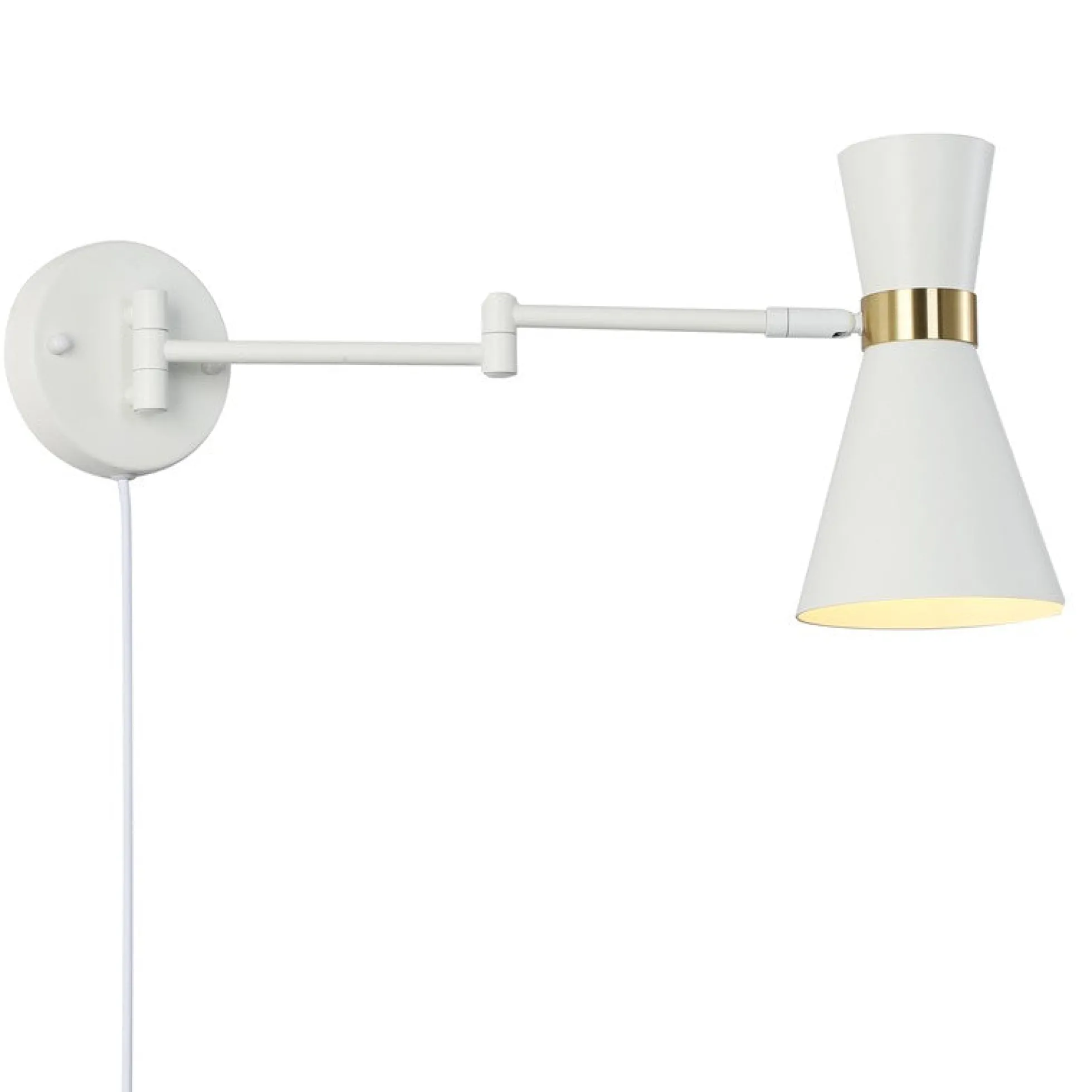 Aplique de pared con brazo articulado y enchufe "SILVA"