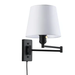 Aplique de pared con brazo articulado y enchufe