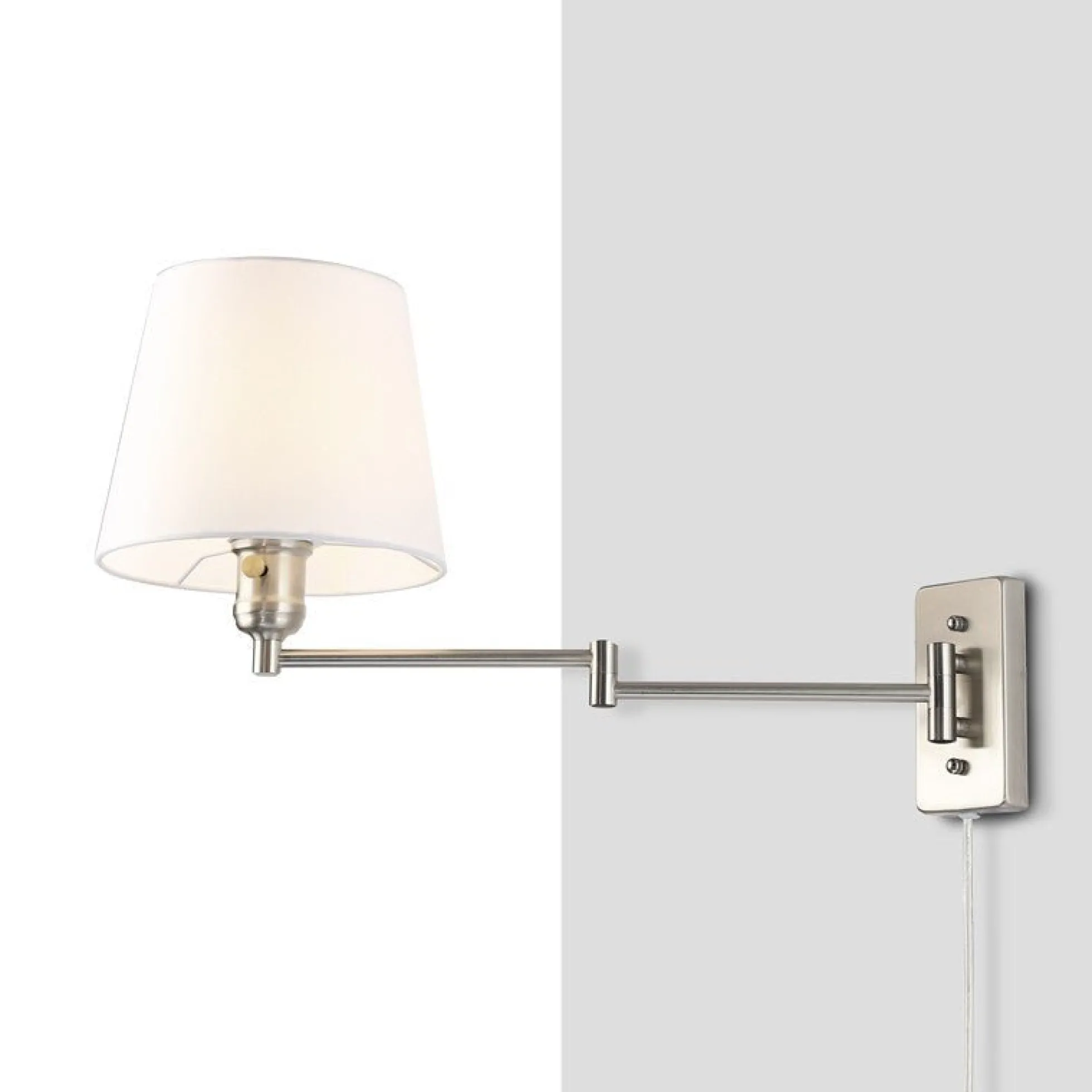 Aplique de pared con brazo articulado y enchufe "Clark" - E27