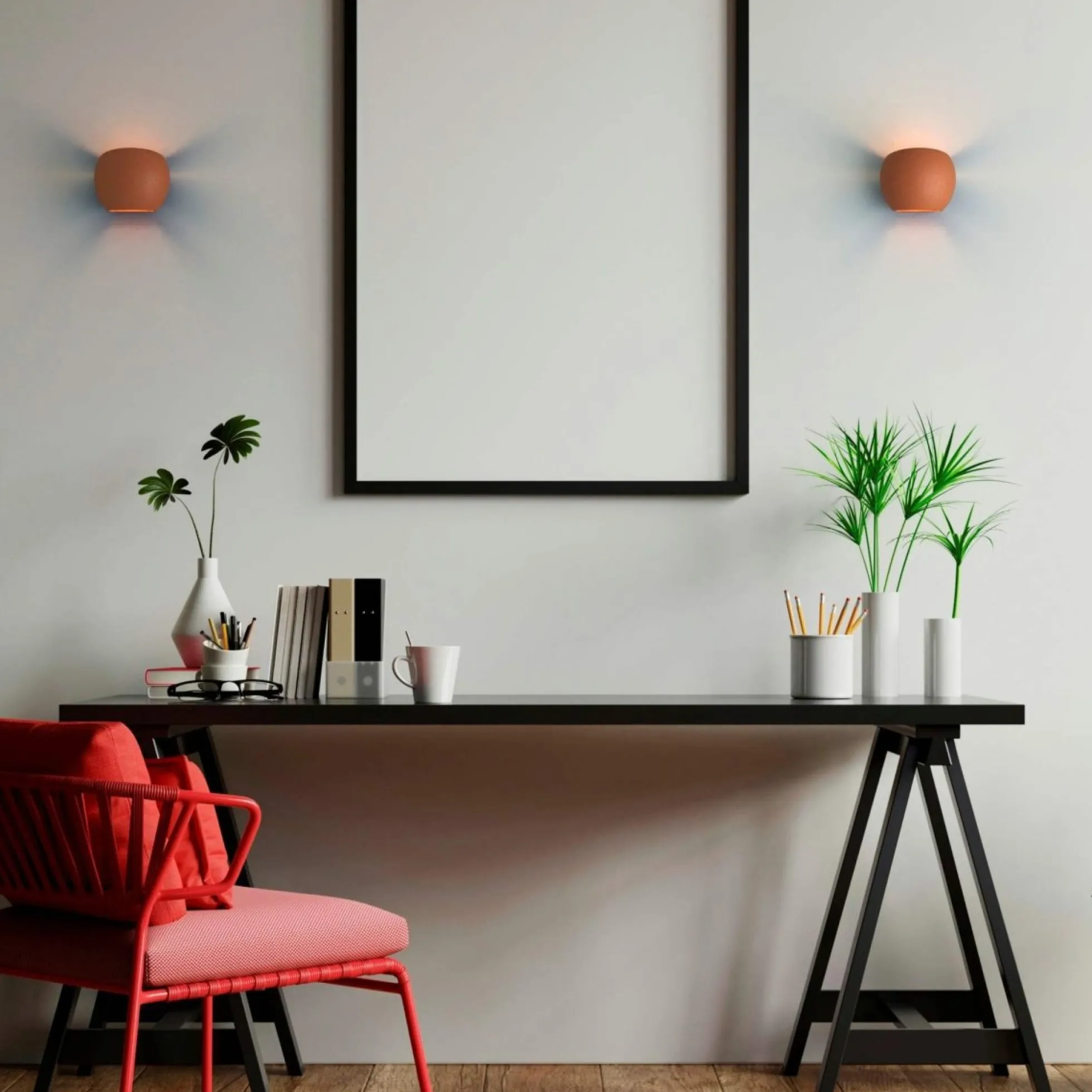 Aplique de pared concreto "Ball" - Up & down - 1 x G9