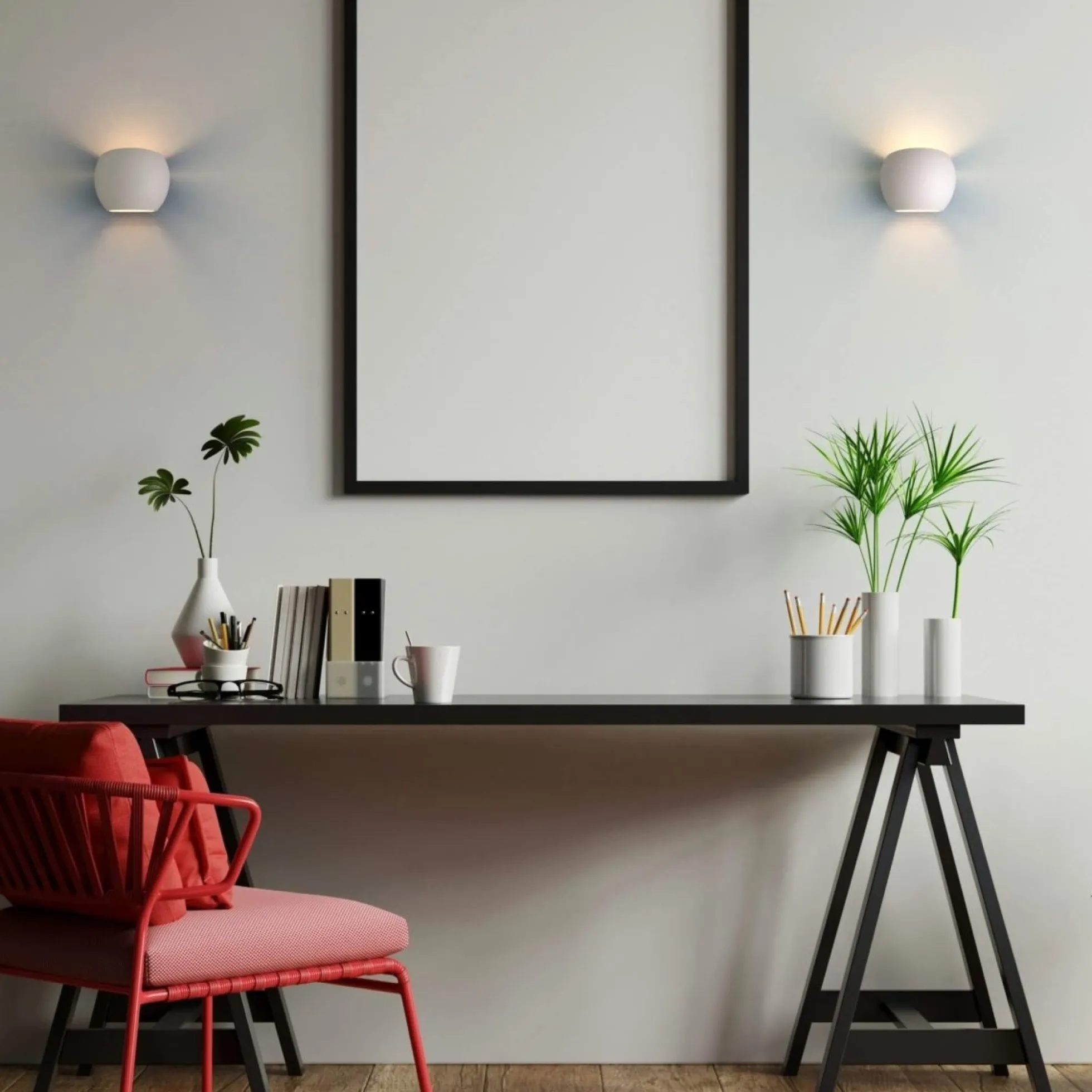 Aplique de pared concreto "Ball" - Up & down - 1 x G9