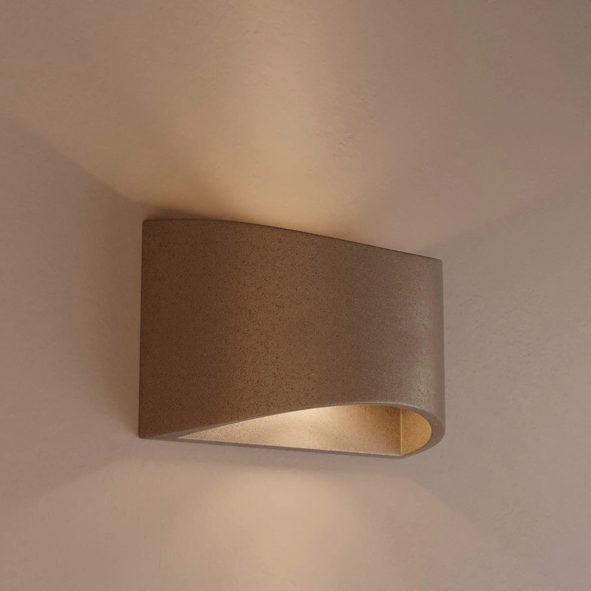 Aplique de pared concreto "Raquel" - Up & down - 1 x G9