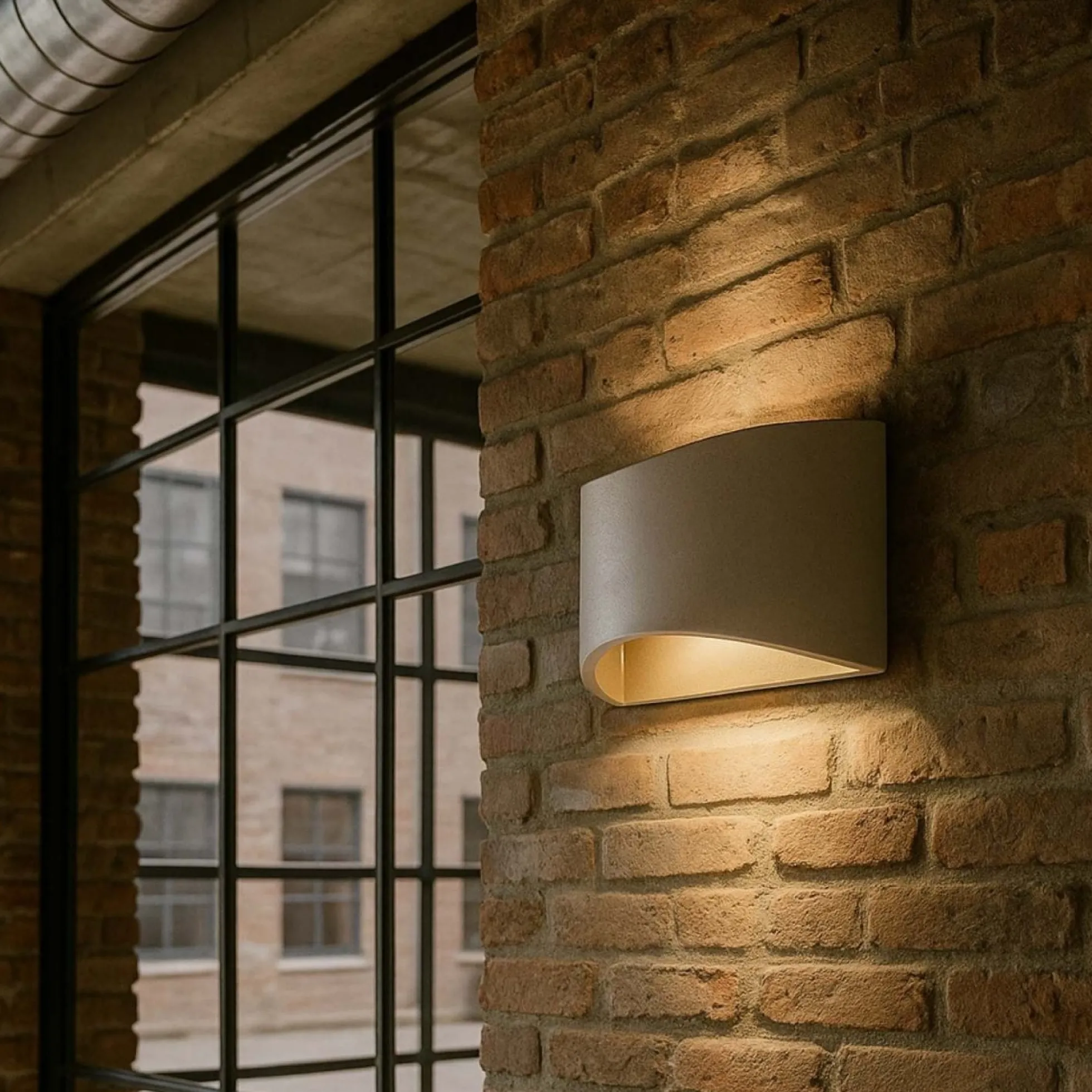 Aplique de pared concreto "Raquel" - Up & down - 1 x G9