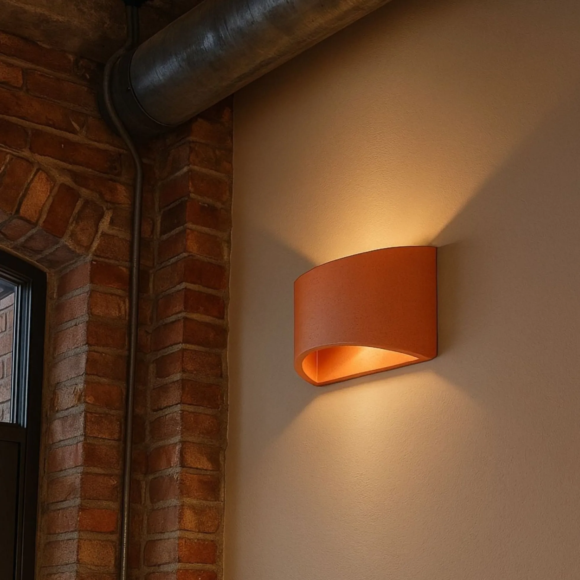 Aplique de pared concreto "Raquel" - Up & down - 1 x G9