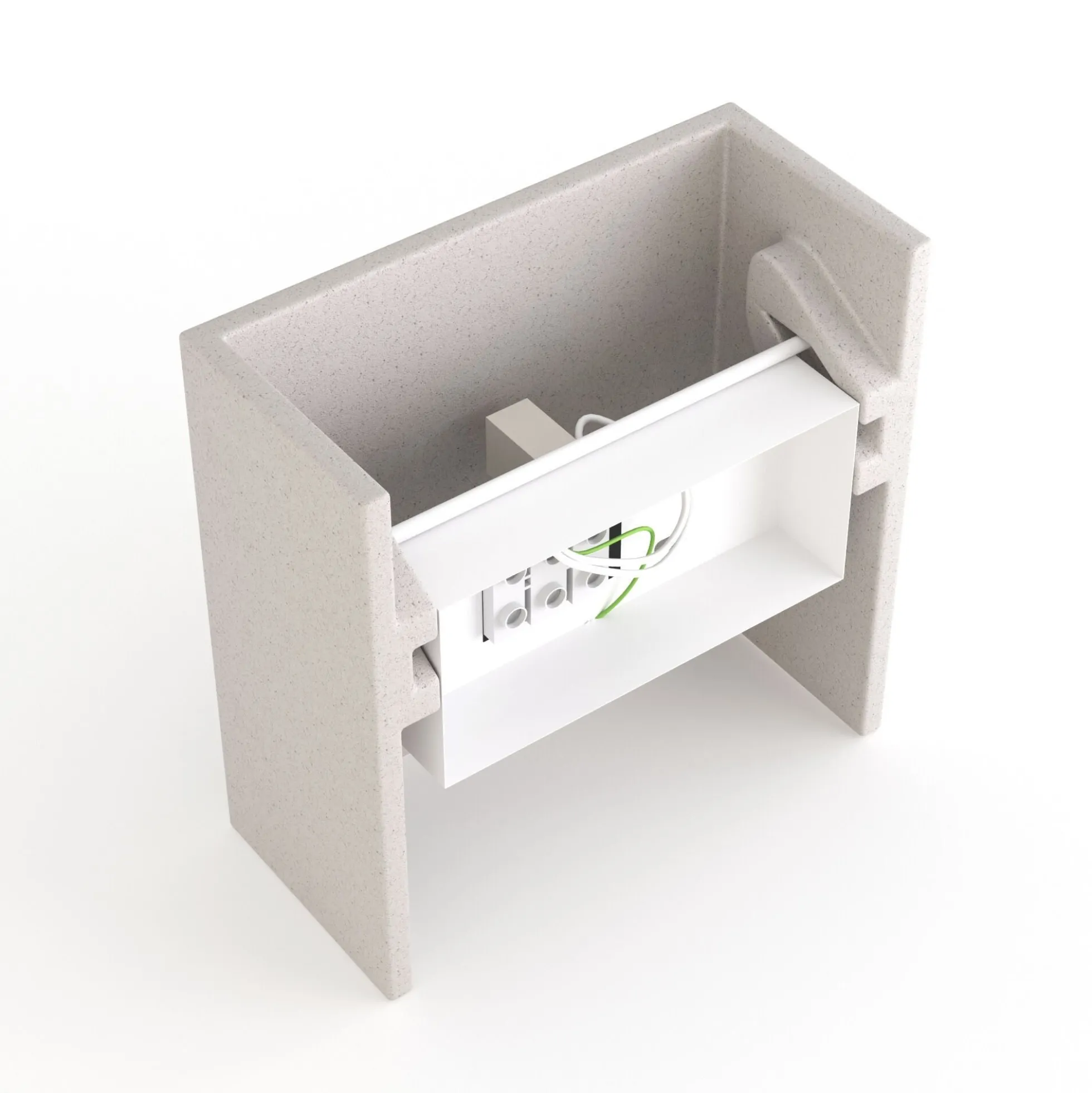 Aplique de pared concreto "Scuad" - Cuadrado - Up & down - 1 x G9