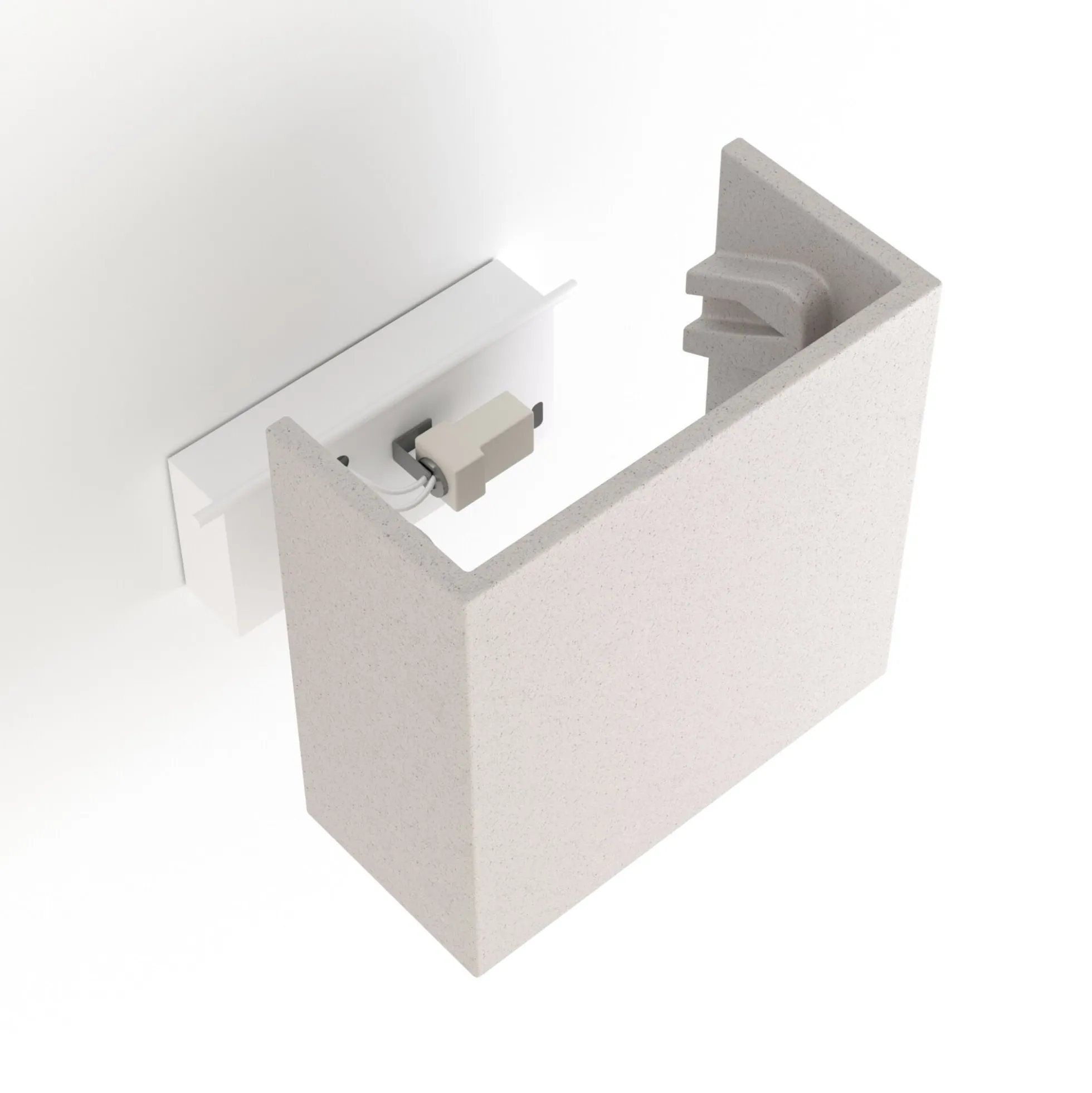 Aplique de pared concreto "Scuad" - Cuadrado - Up & down - 1 x G9
