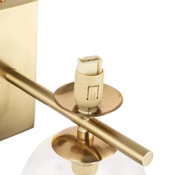 Aplique de pared con doble esfera de cristal 