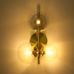 Aplique de pared con esferas de cristal 