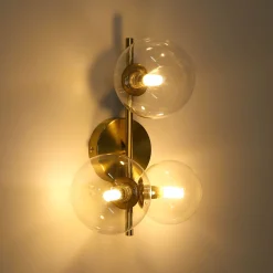 Aplique de pared con esferas de cristal 