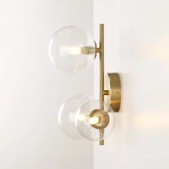 Aplique de pared con esferas de cristal 
