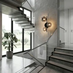 Aplique de pared con esferas de cristal 