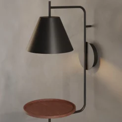 Aplique de pared con estante de apoyo