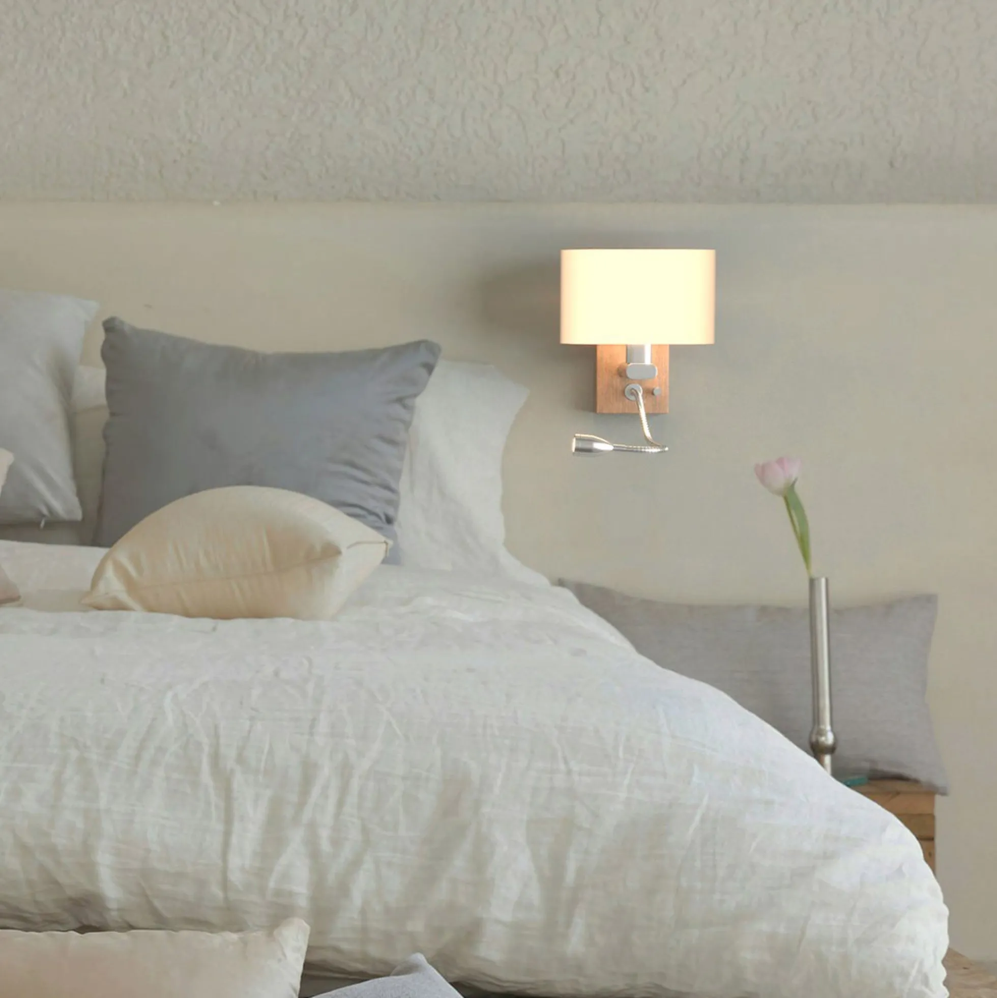 Aplique de pared con foco LED para lectura "Arti" - E27 + 3W