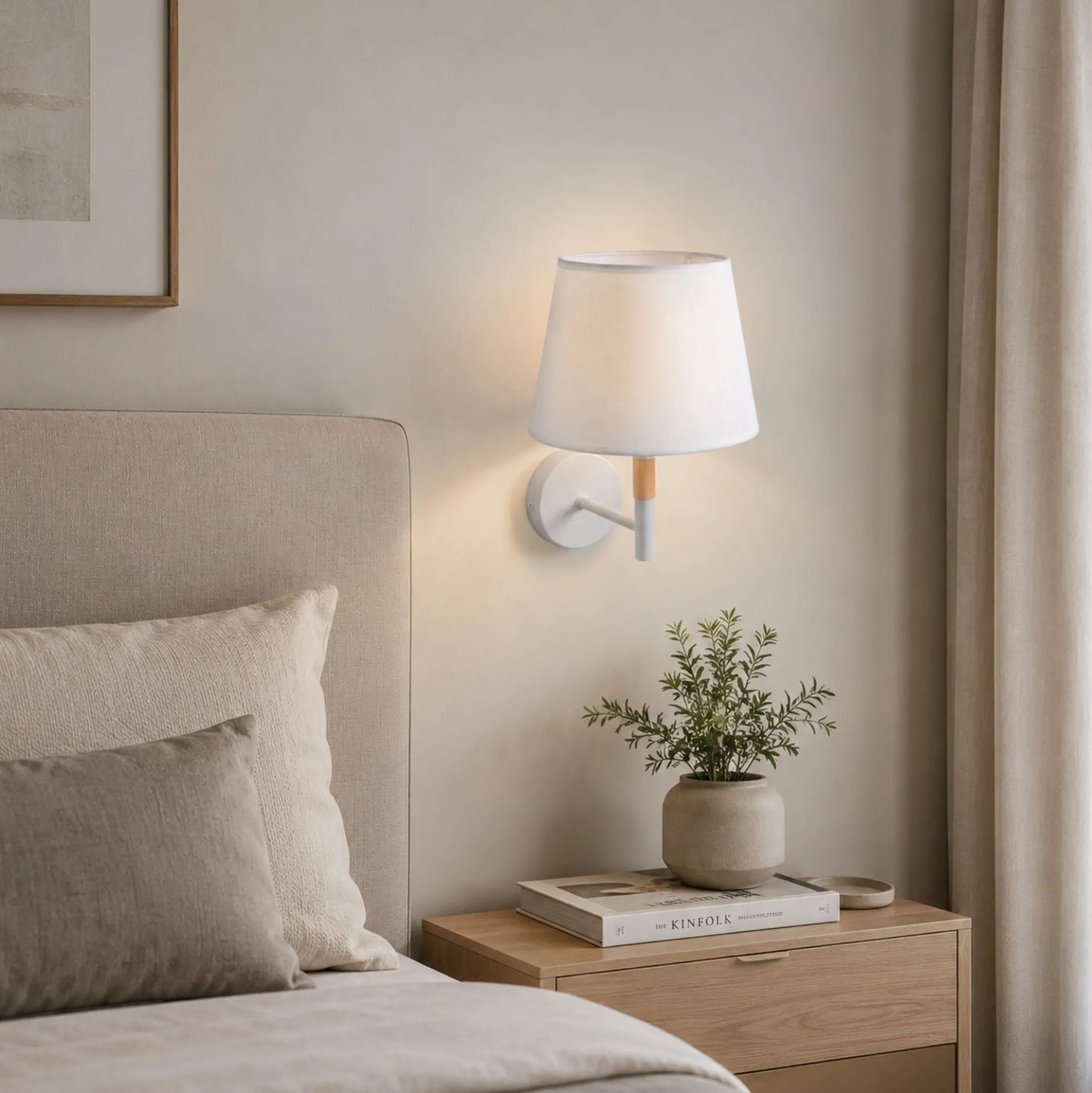 Aplique de pared con pantalla de tela "VELUM" - E27