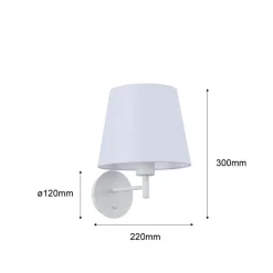 Aplique de pared con pantalla e interruptor Classic