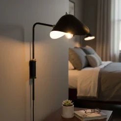 Aplique de pared de diseño con enchufe "Halo Wall" - E27