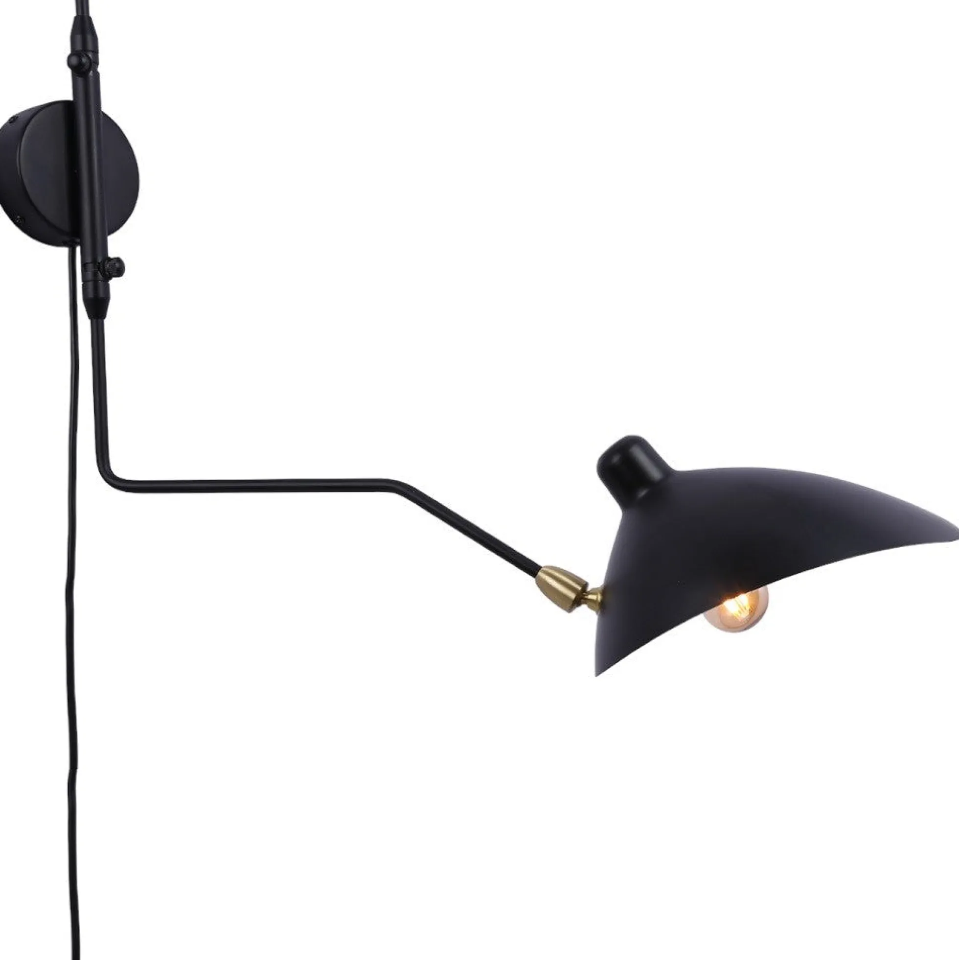Aplique de pared de diseño "Louise" con interruptor y enchufe - 2xE27