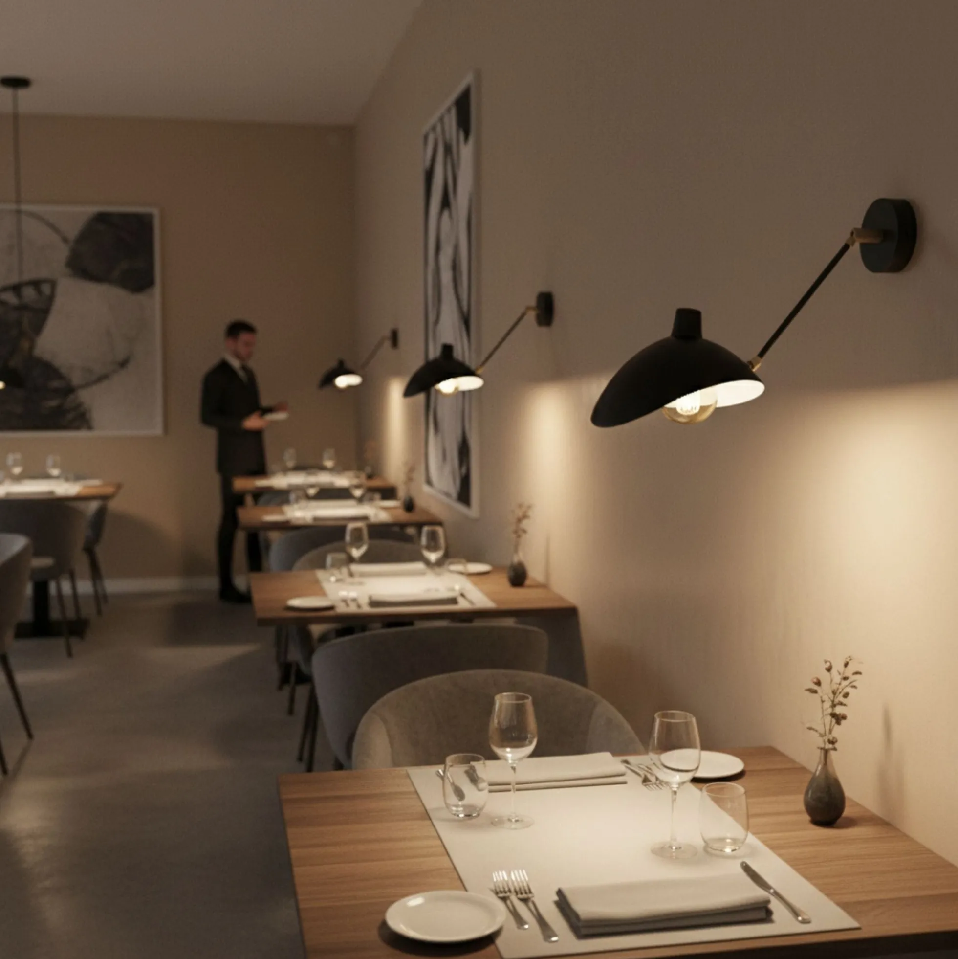 Aplique de pared de diseño "Lumen" - E27