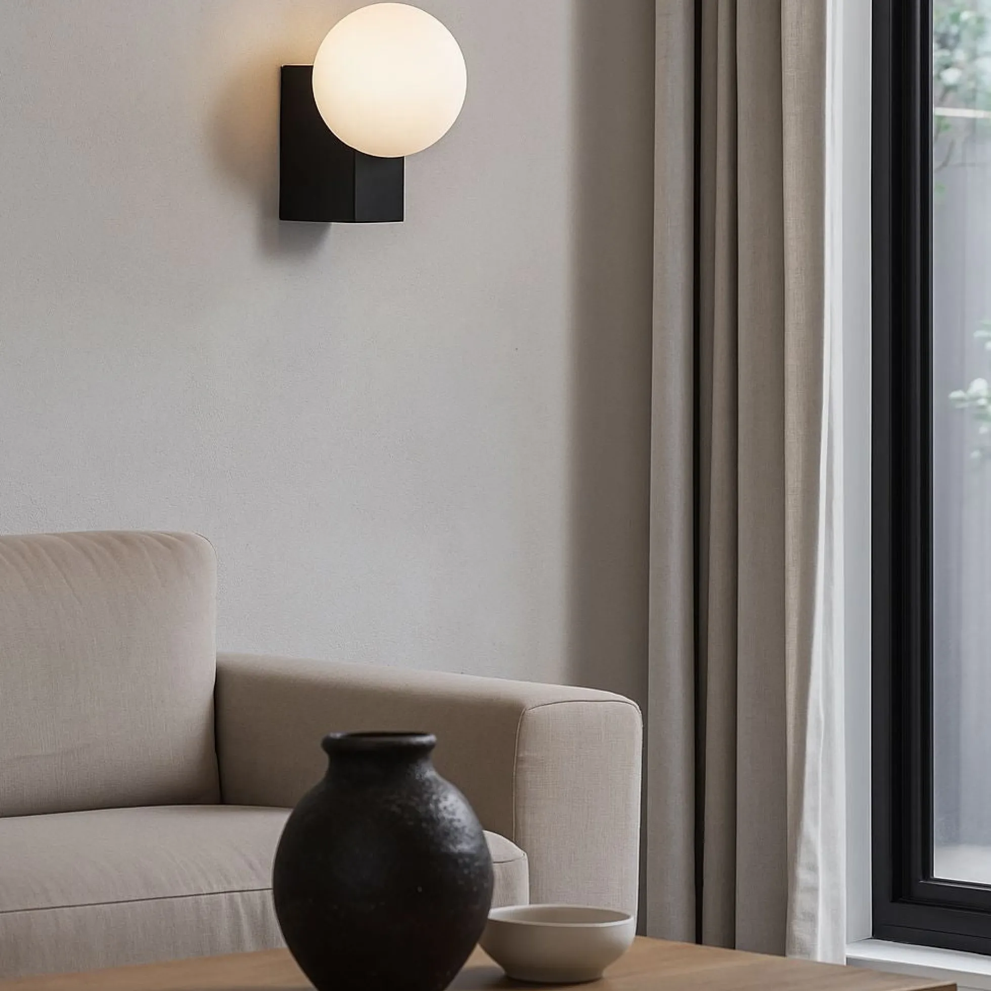 Aplique de pared de diseño "SIDERAL" - G9 - Bola de cristal