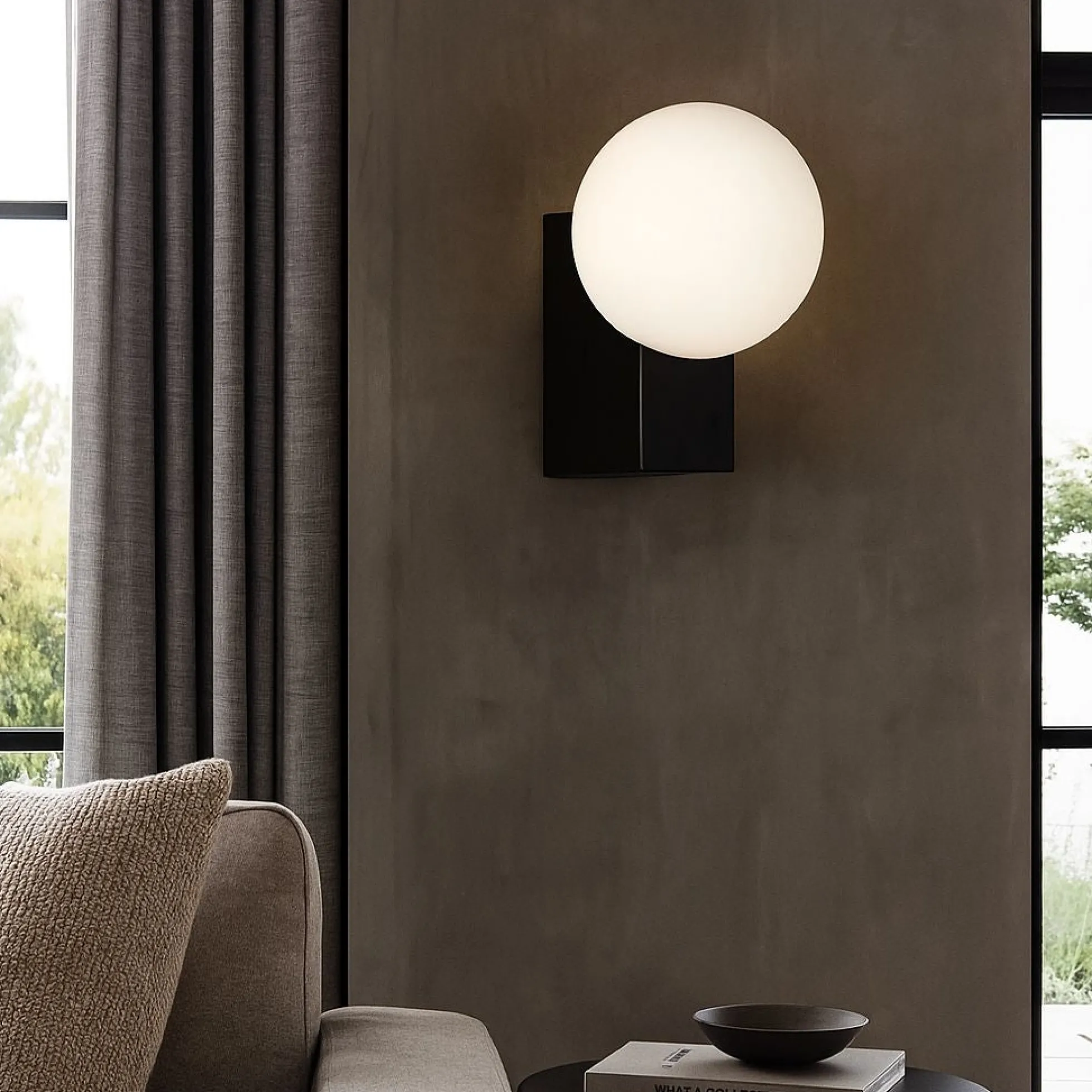 Aplique de pared de diseño "SIDERAL" - G9 - Bola de cristal