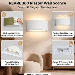 Aplique de pared de escayola
