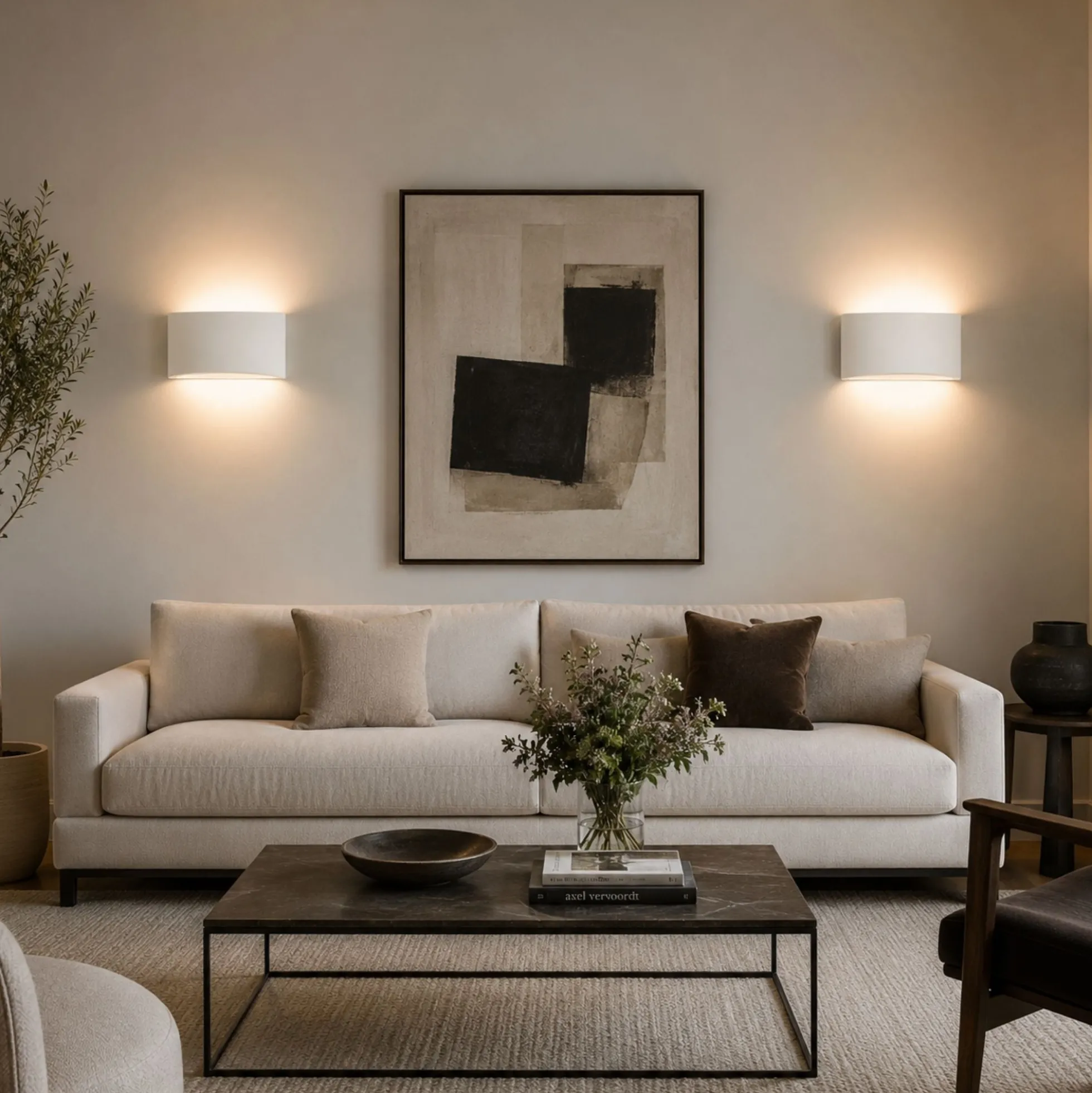 Aplique de pared de escayola "PEARL 300" - Doble cara - G9
