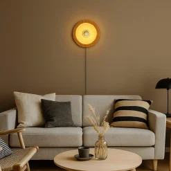 Aplique de pared de fibra natural Rafia